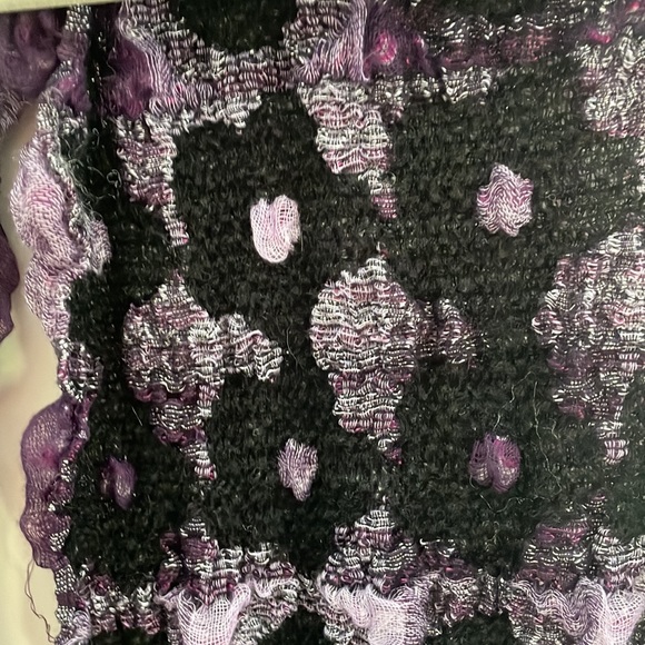 Purple Textured Scarf - Picture 4 of 5
